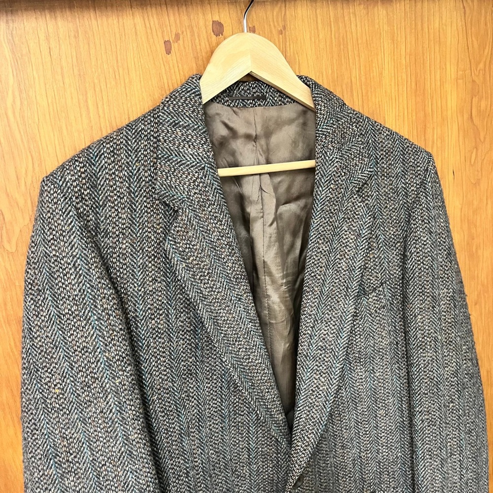 Kevin & Howlin VTG Brown Tweed Blazer Men Two Button Wool Sport Coat 44L Ireland - Picture 14 of 15